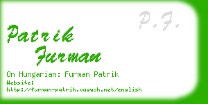 patrik furman business card